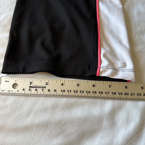 Izod Performx Women's Athletic Capri Yoga Pant Leggings Black Medium Stripe - Picture 10 of 12